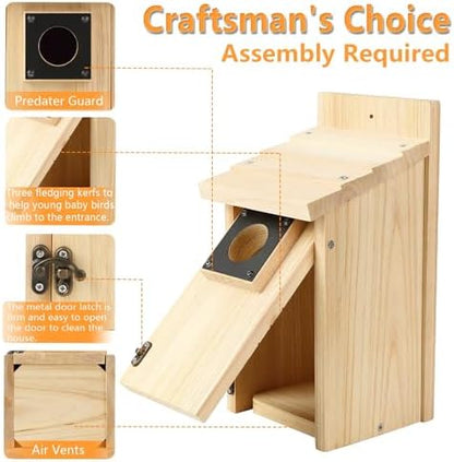 Wooden Bird Houses for Outside with Paint Set, Crafts & DIY Birdhouse Kits for Adults & Kids to Build, Bird House Outdoor for Bluebird Finch Swallow Wren Chickadee - Image 4