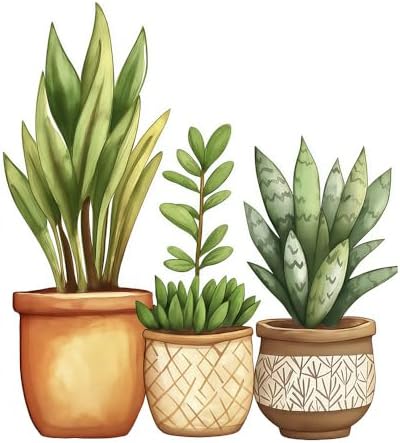 Natuyalo Paint by Numbers Kit for Adults, Potted Plants Paint by Number for Adults, Green Plants Acrylic Adults' Paint-by-Number Kits, DIY Easy Paint by Number Canvas for Home Wall Decor 16x20 inch by Natuyalo