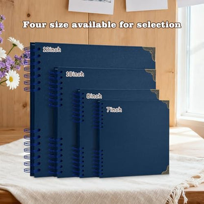 Scrapbook Album 8x8 Inch - 40 Pages Hardcover Kraft Paper Photo Album, Memory Book for Wedding, Anniversary, Family, Christmas, Baby Shower, Ideal for Preserving Precious Moments - Image 6
