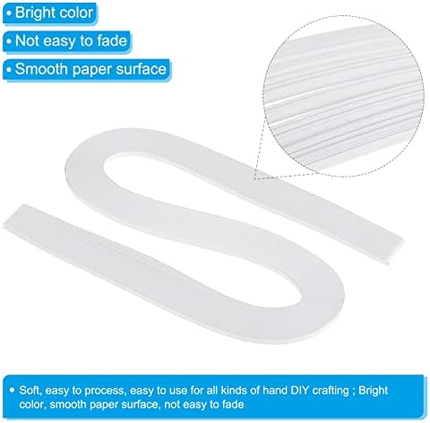 PATIKIL Quilling Strips Paper 120pcs 1/8"(3mm) 54cm Origami Paper Quilling Strip for Art DIY Hand Craft Christmas White - Image 3