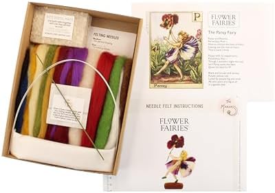 Wizardi Beginner Needle Felting Kit for Adults - Pansy Fairy. Fantasy Felting Kit 12cm Tall. Felting Tools. Wool Felting Supplies. Felt Crafts. Wool Felt. The Makerss - Image 3