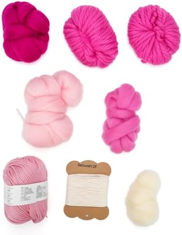 Weaving Loom for Beginners and 1 Set of Weaving Works Complete Yarn Kit with Detailed Friendly Instructions, Parents and Children in The Holiday Experience Weaving Brings Fun Pink - Image 4
