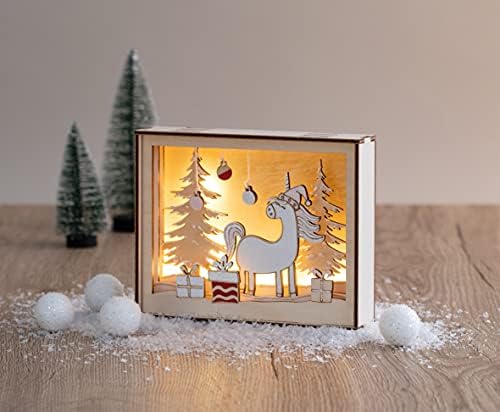 Rayher Holzbaus. 46600505, 16 3D Unicorn Motif Frame, FSC Mix Credit, Natural, 15.5 x 12.5 cm, Depth 3.8 cm, Pack of 12 - Image 7
