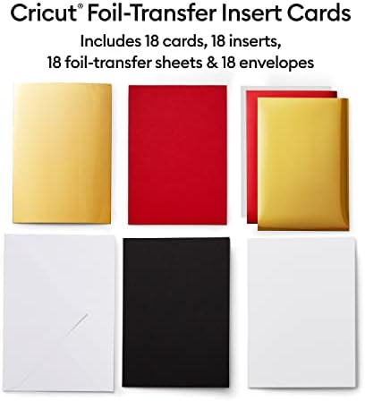Cricut Foil Transfer Insert Cards R10, Easy Release Foil to Craft Cricut Cards, Create Birthday Cards, Thank You Cards, Compatible with Cricut Joy/Maker/Explore Machines, Royal Flush Sampler (18 ct) - Image 2