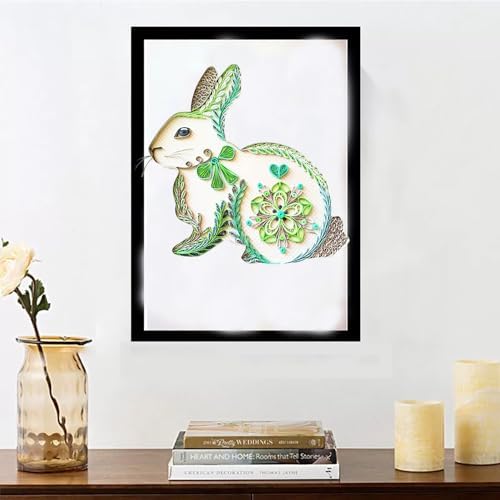 Rabbit Paper Quilling Kit Paper Quilling Adult Craft Great for DIY Craft Workshop, Home Decoration, Birthday Gift,Adult Friend interaction.It's Suitable for Adult and Craftsmen.Creative Stress Reliee. - Image 5