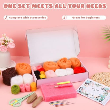UOOU Needle Felting Kit, Wool Felting Kit with 6 Pcs Felting Needles - Image 2