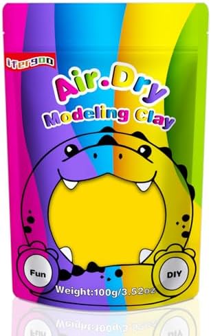 ifergoo 100g Yellow Air Dry Clay, 3.5oz DIY Creative Modeling Clay for Kids by iFergoo