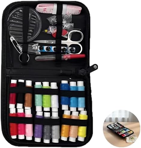 Texvora Stitches Embroidery Starter Kit Adult, Complete DIY Tools with Stitch Book and Sewing Kit, Portable Design, Safety Zipper, 8.3 x 11 x 0.6 in for Easy Crafting - Image 5