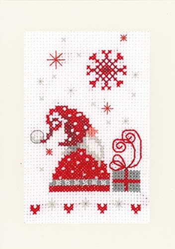 Vervaco Counted Cross Stitch Greeting Card Kit Christmas Gnomes (Set of 3) 6" x 4" - Image 2