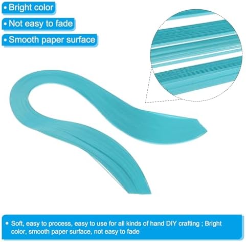 PATIKIL Quilling Strips Paper 600pcs 1.5mm 39cm Origami Paper Quilling Kits for Art DIY Hand Craft Christmas, Turquoise Blue - Image 3