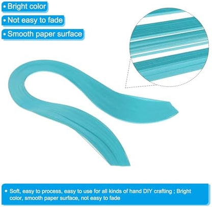 PATIKIL Quilling Strips Paper 600pcs 1.5mm 39cm Origami Paper Quilling Kits for Art DIY Hand Craft Christmas, Turquoise Blue - Image 3