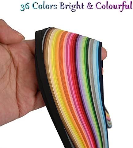 Paper Quilling Strips, 1/8-3/8 x 21.3 in (3-10mm x 54cm), 720 Pieces - Image 3
