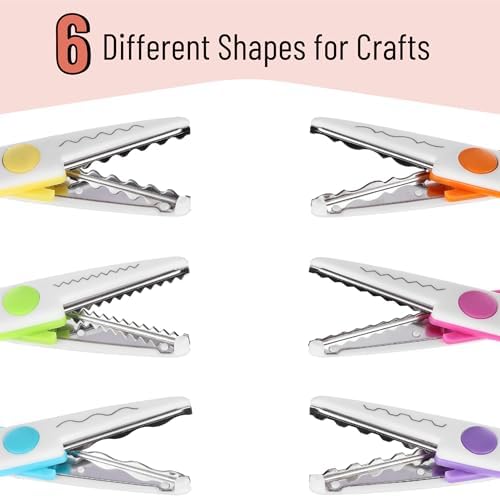 Mr. Pen- Craft Scissors Decorative Edge, 6 Pack, White & Vibrant - Image 4