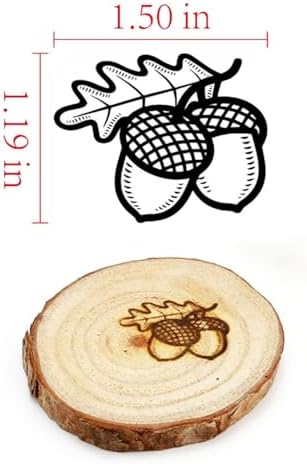 AIMOADO 1.5" Acorn Branding Iron, for Wood Hats Leather BBQ & Steak - Image 2