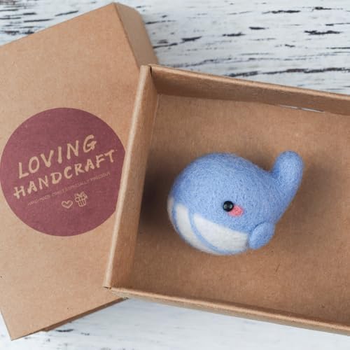 Wizardi Beginner Needle Felting Kit for Adults - Whale. Animal Felting Kit 3.5x3x5cm. Felting Tools. Wool Felting Supplies. Felt Crafts. Wool Felt. F07N8-146 - Image 2