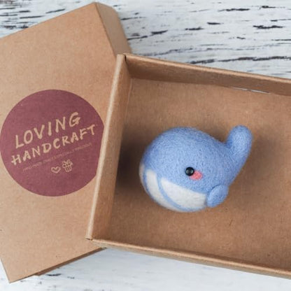 Wizardi Beginner Needle Felting Kit for Adults - Whale. Animal Felting Kit 3.5x3x5cm. Felting Tools. Wool Felting Supplies. Felt Crafts. Wool Felt. F07N8-146 - Image 2
