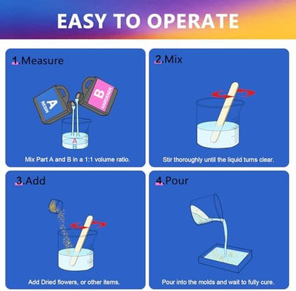 KISREL Epoxy Resin Kit 16OZ with Keychain Earring Molds, Tools for Beginner - Image 5