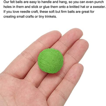 PATIKIL Wool Felt Balls Beads Wool Felting Pom 2cm 20mm Green for Home Decor DIY Crafts Handcrafts Project Pack of 20 - Image 4