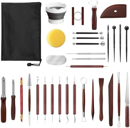 Clay Tools Clay Sculpting Kit Modeling Carving Tools Set for Pottery Clay by DRAWLEX