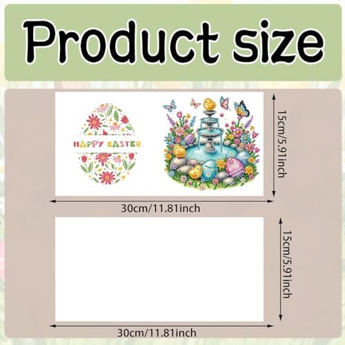 12Pcs Easter Greeting Card DIY Diamond Art Painting Greeting Cards Special Shaped Diamond Blessing Folding Card Kit Arts Crafts for Holiday Festival-01 - Image 5