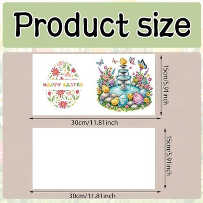 12Pcs Easter Greeting Card DIY Diamond Art Painting Greeting Cards Special Shaped Diamond Blessing Folding Card Kit Arts Crafts for Holiday Festival-01 - Image 5