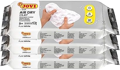 Jovi - Air Dry Clay, Set of 3 Units, 1.1lb Each, Total of 3.3lb, White by Jovi