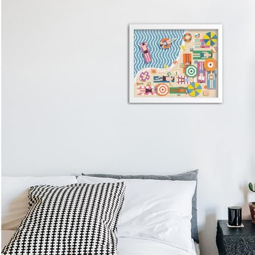 FREEBLOSS 11CT Flamingo Pattern Cross Stitch Wall Hanging Kit 15.7"x19.7" - Image 5
