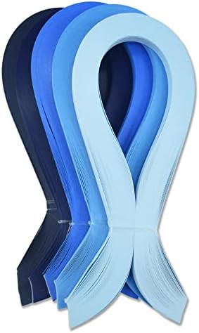 CrafTreat Blue Quilling Paper Strips for Craft Work - 500 Quilling Strips 5mm 30 CM Length - Paper Quilling for Decorating Cards, Gift Bags, Picture Frames and Scrapbooking by CrafTreat