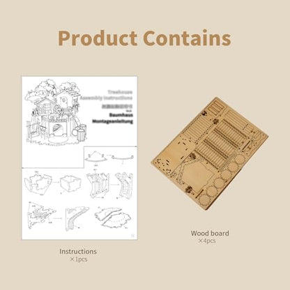 Music Park 3D Wooden Puzzles for Adults, Treehouse - Image 4