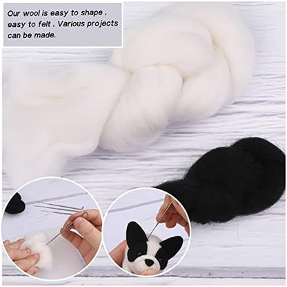 QMNNMA Needle Felting Kit for Beginners, French Bulldog Wool Felting Kit - Image 5