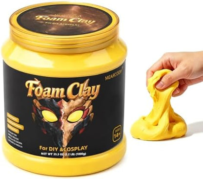 MEARCOOH Modeling air Dry Foam Clay Yellolw Cosplay Magic Clay 1000g by MEARCOOH