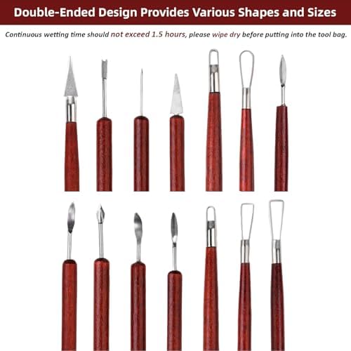 18pcs Clay Sculpting Tools, Basic Polymer Clay Pottery Carving Tool Kit - Image 2
