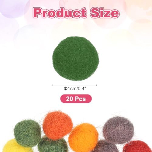 PATIKIL Wool Felt Balls Beads Wool Felting Pom 1cm 10mm Army Green for Home Decor DIY Crafts Handcrafts Project Pack of 20 - Image 2