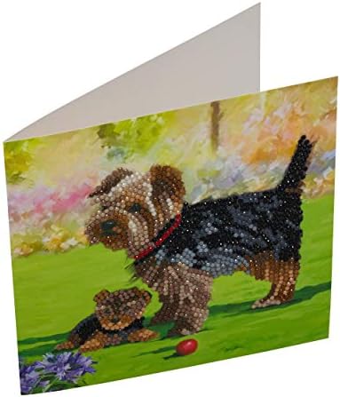 Crystal Art Diamond Painting Card Kit - Dogs- Create Your Own 7"x7" Card Kit - for Ages 8 and up - Image 3