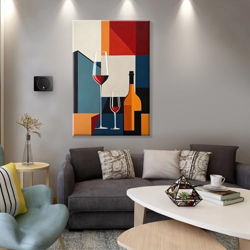 JOOZ Paint by Numbers Kit for Adults with Frame Wine Glass, 8x12 Inch - Image 6