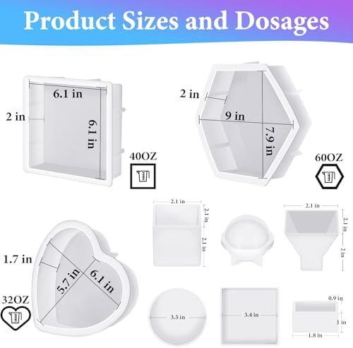 KISREL Large Resin Molds, 3 PCS Silicone Molds Kit for Resin - Image 2