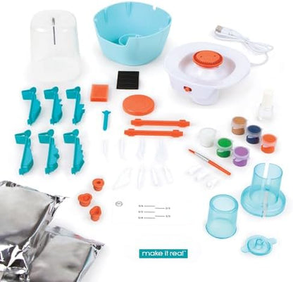 Make It Real: Mini Pottery Studio Deluxe Set - DIY All-in-1 Sculpting Craft Kit, All Skill Levels, Miniature Clay Projects, Kids Girls & Tweens Age 8+ - Image 6