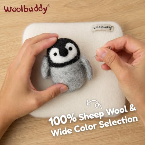 Woolbuddy Needle Felting Pad - Durable Wool Mat for Craft Projects, Foam Alternative, 6"x6"x1.5" (White) - Image 2