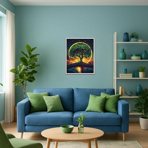 Banket Paint by Numbers Kit for Adults Beginner DIY Oil Painting Kits for Adults Tree of Life Easy Adult Paint by Number Kits on Canvas Color by Numbers for Gifts Home Wall Decor 16x20 Inch - Image 4