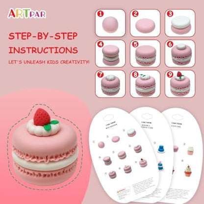 ARTPAR Air Dry Clay Kit,12 Desserts Modeling Magic Clay for Kids Craft Kit - Image 5