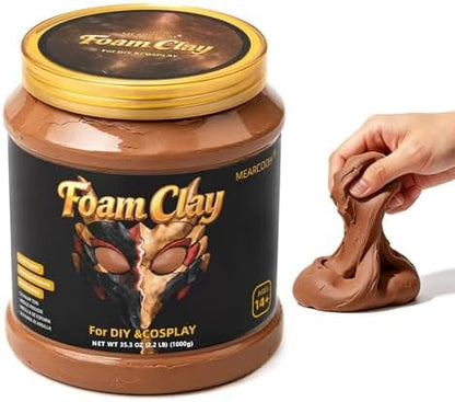 MEARCOOH Modeling air Dry Foam Clay Brown Cosplay Magic Clay 1000g (35.3oz) by MEARCOOH