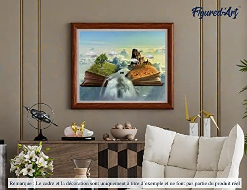 Figured'Art Paint by Numbers Kit for Adults Landscape Book 16"x20" - Craft Art Painting DIY Kit Rolled Canvas Without Frame - Image 4