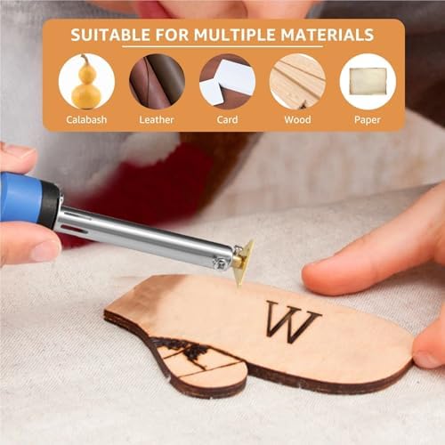 Wood Burning Tip Set Brass DIY Burning Carving Kit Rustproof Letters/Numbers HotStamp Template Set Leather Burning Carving Head - Image 6