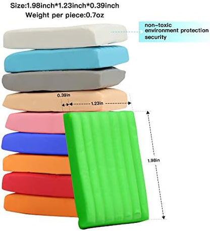 Aestd-ST Polymer Clay Kit 50 Colors, Oven Bake Modeling Clay for Kids - Image 3
