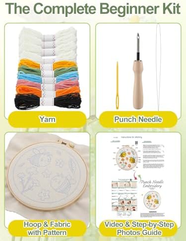 Punch Needle Kit Adults Beginner, Step-by-Step Guide & Video - Image 2