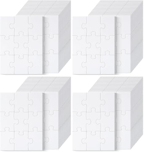 Mr. Pen- Blank Puzzle, 96 Pack, 9 Pieces/Pack, 5.5" x 4" by MrPen