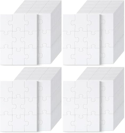 Mr. Pen- Blank Puzzle, 96 Pack, 9 Pieces/Pack, 5.5" x 4" by MrPen