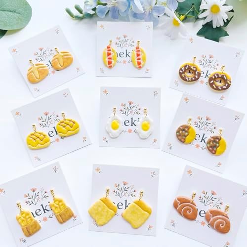 Bakery and Breakfast Polymer Clay Cutters Set - 10pcs Realistic Food Shapes Including Donut, Baguette & Pastry for DIY Earring Jewelry, Soft Clay Crafts, Scrapbooking & Miniature Food Decor - Image 5