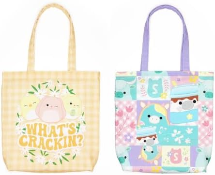 Squishmallows Tote Bag Sewing Kit – DIY Double Tote Project – Makes Two 11.5” x 12” Bags – 24" x 43" Cotton Fabric Panel with Instructions – Spring Craft Sewing Kit by NorthcottFabrics