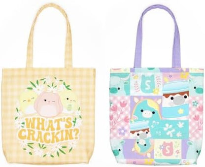 Squishmallows Tote Bag Sewing Kit – DIY Double Tote Project – Makes Two 11.5” x 12” Bags – 24" x 43" Cotton Fabric Panel with Instructions – Spring Craft Sewing Kit by NorthcottFabrics